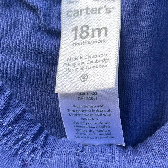 10/$30💥Carter's Glitter Hearts Indigo Toddler Leggings, Gold Pink Blue - Picture 4 of 6